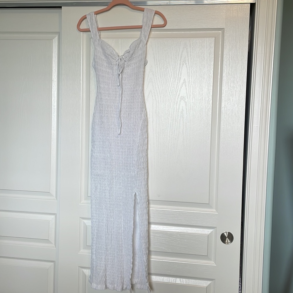 Free People Cream Textured Midi Dress - Picture 4 of 4